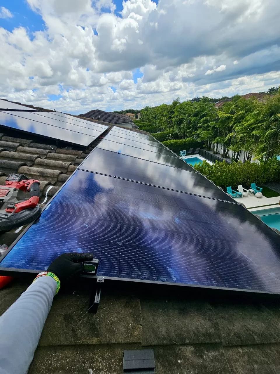 Sprightful Solar 23.94 kW solar + battery system installed on a home in Delray Beach, Florida