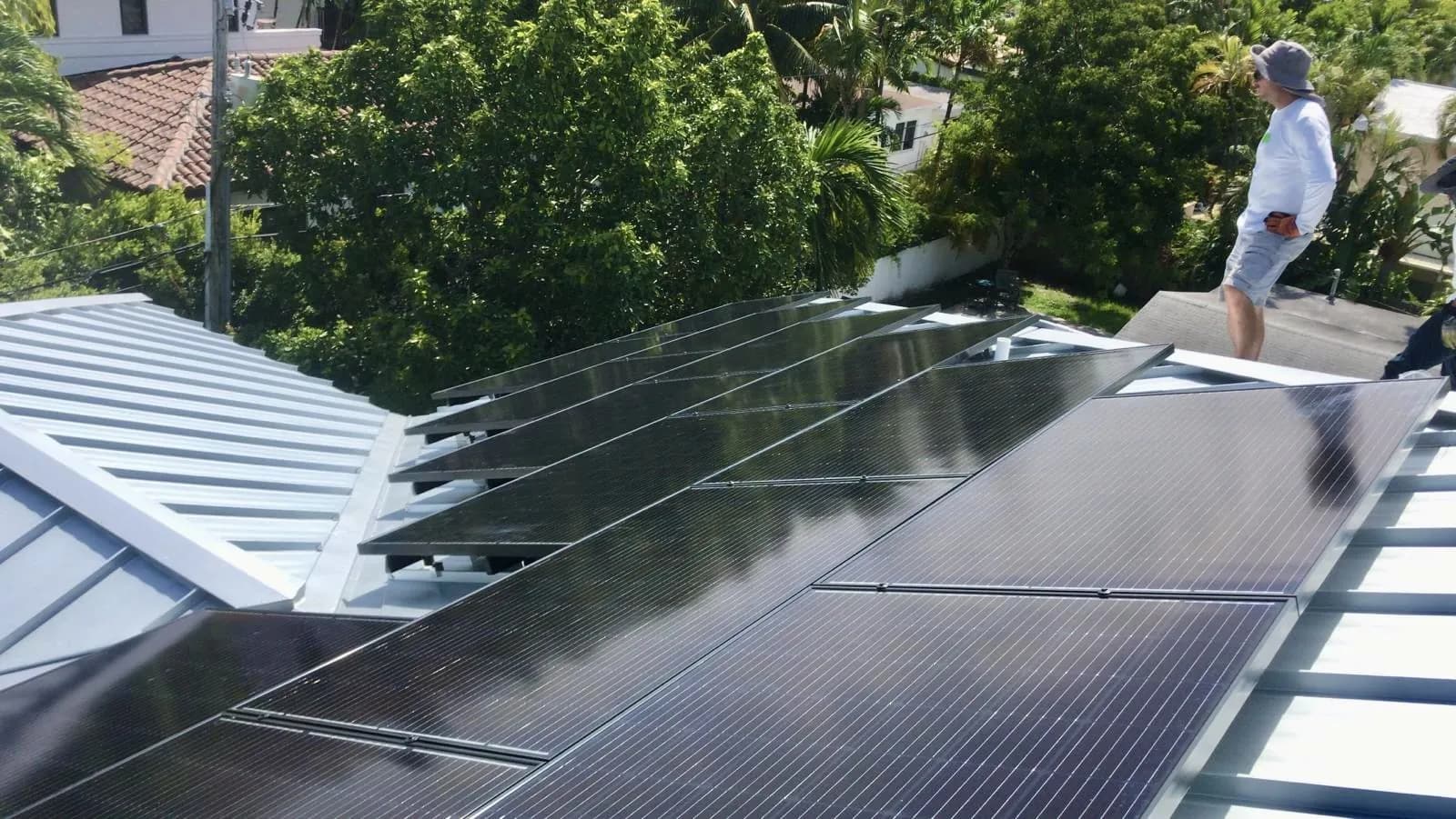 Sprightful Solar 18.8 kW solar + battery system installed on a home in Key Biscayne, Florida