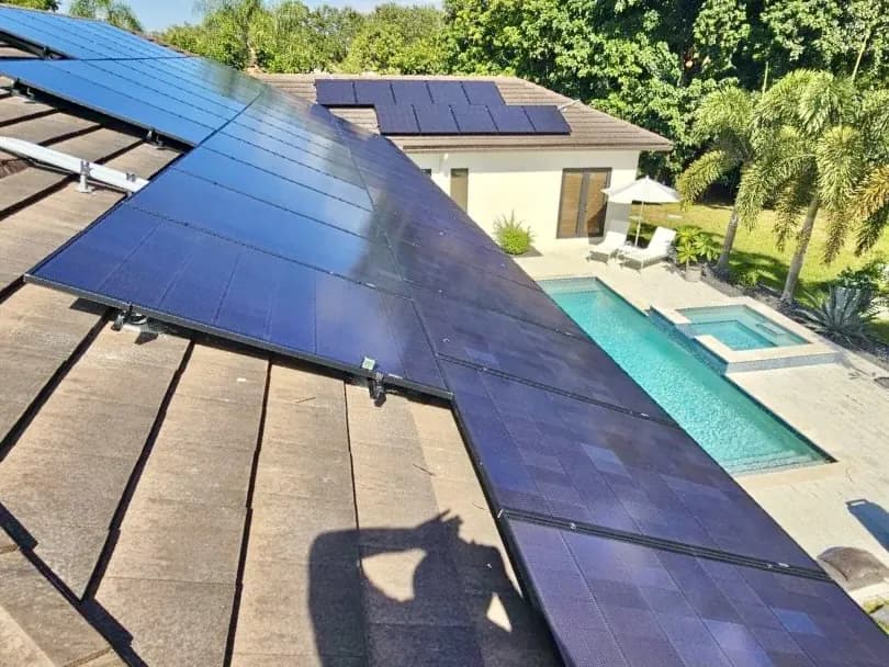Sprightful Solar 42.78 kW solar + battery system installed on a home in Plantation, Florida